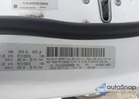 2016 Jeep Compass High Altitude Edition from USA, damaged, VIN 1C4NJDEB3GD558920